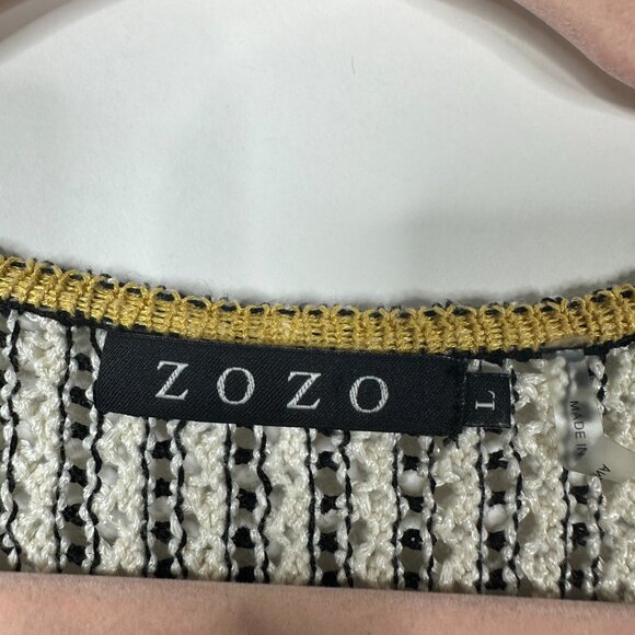 2/$24 ZOZO Openwork Chunky Knit Sweater Large #A0274 TRB2 - Picture 4 of 6